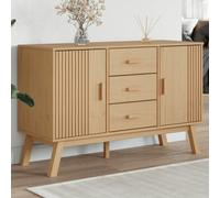 Berkfield Sideboard Olden Brown 114X43X73.5Cm Solid Wood Pine