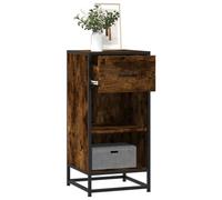 Berkfield Sideboard Smoked Oak 35.5X35X76 Cm Engineered Wood And Metal