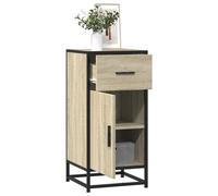 Berkfield Sideboard Sonoma Oak 35.5X35X76 Cm Engineered Wood And Metal
