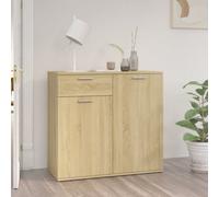 Berkfield Sideboard Sonoma Oak 80X36X75 Cm Engineered Wood