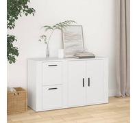 Berkfield Sideboard White 100X33X59.5 Cm Engineered Wood