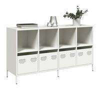 Berkfield Sideboard White 135X39X73.5 Cm Cold-Rolled Steel