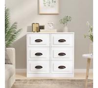 Berkfield Sideboard White 70X35.5X67.5 Cm Engineered Wood