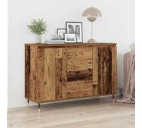 Berkfield Sideboard With Doors & Drawers Old Wood 101,5X35X70 Cm
