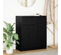 Berkfield Sideboard With Drawer Black Oak 71X35X84 Cm Engineered Wood