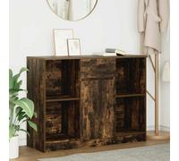 Berkfield Sideboard With Drawer Smoked Oak 101X35X76 Cm Engineered Wood