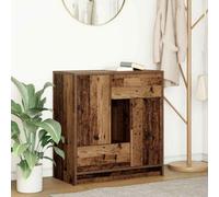 Berkfield Sideboard With Drawers And Doors Old Wood 70.5X34X74.5 Cm