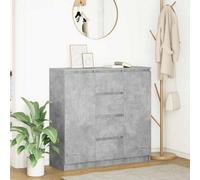 Berkfield Sideboard With Drawers Concrete Grey 100.5X35X98.5 Cm Engineered Wood