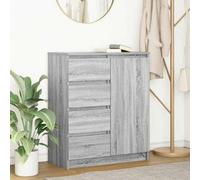 Berkfield Sideboard With Drawers Grey Sonoma 71X35X84 Cm Engineered Wood