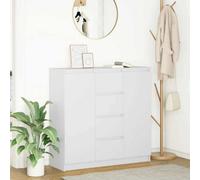 Berkfield Sideboard With Drawers White 100.5X35X98.5 Cm Engineered Wood