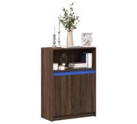 Berkfield Sideboard With Led Brown Oak 72X34X100 Cm Engineered Wood