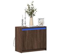 Berkfield Sideboard With Led Brown Oak 72X34X61 Cm Engineered Wood