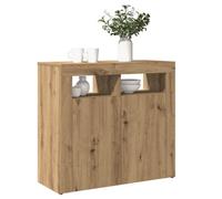Berkfield Sideboard With Led Lights Artisan Oak 80X35X75 Cm Engineered Wood