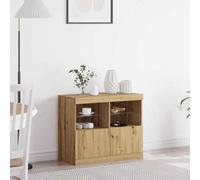 Berkfield Sideboard With Led Lights Artisan Oak 81X37X67 Cm