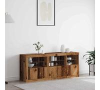 Berkfield Sideboard With Led Lights Old Wood 162X37X67 Cm Engineered Wood