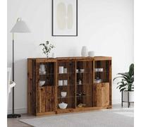 Berkfield Sideboard With Led Lights Old Wood 163X37X100 Cm Engineered Wood
