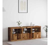 Berkfield Sideboard With Led Lights Old Wood 181.5X37X67 Cm Engineered Wood