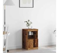 Berkfield Sideboard With Led Lights Old Wood 41X37X67 Cm