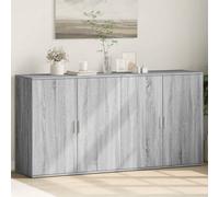 Berkfield Sideboards 2 Pcs Grey Sonoma 79X38X80 Cm Engineered Wood