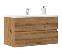 Berkfield Sink Cabinet Artisian Oak 90X38.5X45 Cm Engineered Wood
