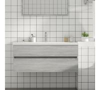 Berkfield Sink Cabinet Grey Sonoma 100X38.5X45 Cm Engineered Wood