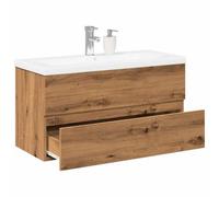 Berkfield Sink Cabinet With Built-In Basin Artisan Oak 101X39.5X49 Cm