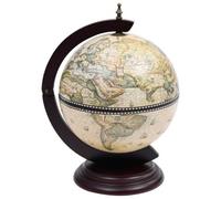 Berkfield Sleek Tabletop Globe Bar Wine Stand Eucalyptus Wood Green