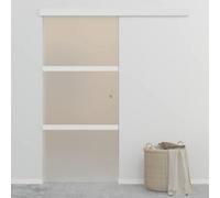 Berkfield Sliding Door Esg Glass And Aluminium 90X205 Cm Silver