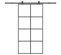 Berkfield Sliding Door With Hardware Set 102,5X205 Cm Esg Glass&aluminium