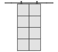 Berkfield Sliding Door With Hardware Set 102,5X205 Cm Esg Glass&aluminium
