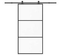 Berkfield Sliding Door With Hardware Set 102X205 Cm Esg Glass&aluminium
