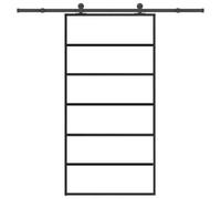 Berkfield Sliding Door With Hardware Set 102X205 Cm Esg Glass&aluminium