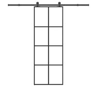 Berkfield Sliding Door With Hardware Set 76X205 Cm Esg Glass&aluminium