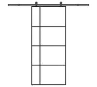 Berkfield Sliding Door With Hardware Set 90X205 Cm Esg Glass&aluminium