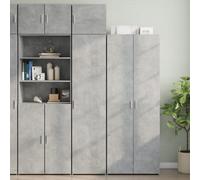 Berkfield Slim Storage Cabinet Concrete Grey 45X42.5X225 Cm Engineered Wood