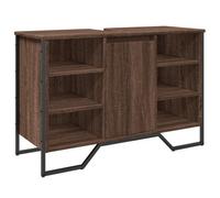Berkfield Smooth Bathroom Sink Cabinet Brown Oak 91X35X60 Cm Engineered Wood