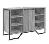Berkfield Smooth Bathroom Sink Cabinet Grey Sonoma 91X35X60 Cm Engineered Wood