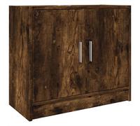 Berkfield Smooth Sink Cabinet Smoked Oak 63X29X55 Cm Engineered Wood