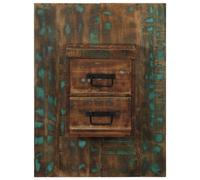 Berkfield Solid Bedside Cabinet Multicolour 60X32X80 Cm Solid Wood Reclaimed