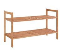 Berkfield Solid Shoe Rack 69X27X41 Cm Solid Wood Walnut