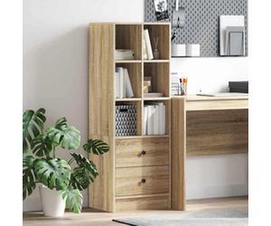 Berkfield Sonoma Oak Shelving Unit Sonoma Oak Mdf Big Shelving Unit