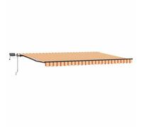 Berkfield Stable Manual Retractable Awning With Led Yellow And Orange 500X300 Cm