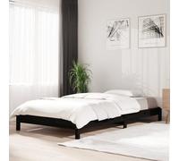 Berkfield Stack Bed Black 80X200 Cm Solid Wood Pine