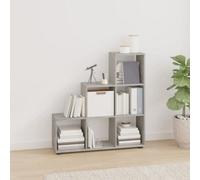 Berkfield Staircase Bookcase Concrete Grey 107 Cm Engineered Wood