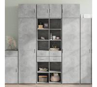 Berkfield Storage Cabinet Concrete Grey 70X42.5X225 Cm Engineered Wood