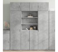 Berkfield Storage Cabinet Concrete Grey 80X42.5X225 Cm Engineered Wood