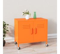 Berkfield Storage Cabinet Orange 60X35X56 Cm Steel