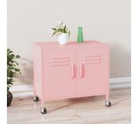 Berkfield Storage Cabinet Pink 60X35X56 Cm Steel