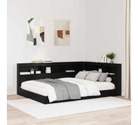 Berkfield Storage Headboard With Shelf Black Oak 160 Cm Engineered Wood