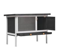 Berkfield Strong Outdoor Rabbit Hutch 1 Layer Grey Wood